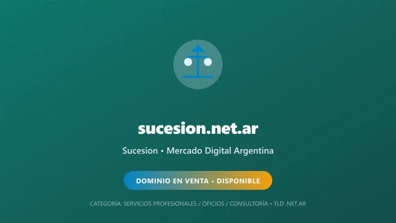 Identidad gráfica y activo digital para Sucesion en Argentina